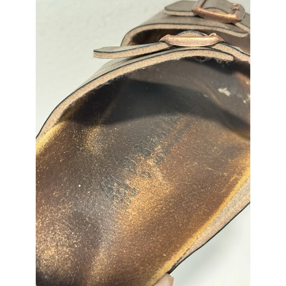 Birkenstock Sydney Graceful Taupe Birko-Flor Sandal Sz US 10 EU 41 Strap Buckle